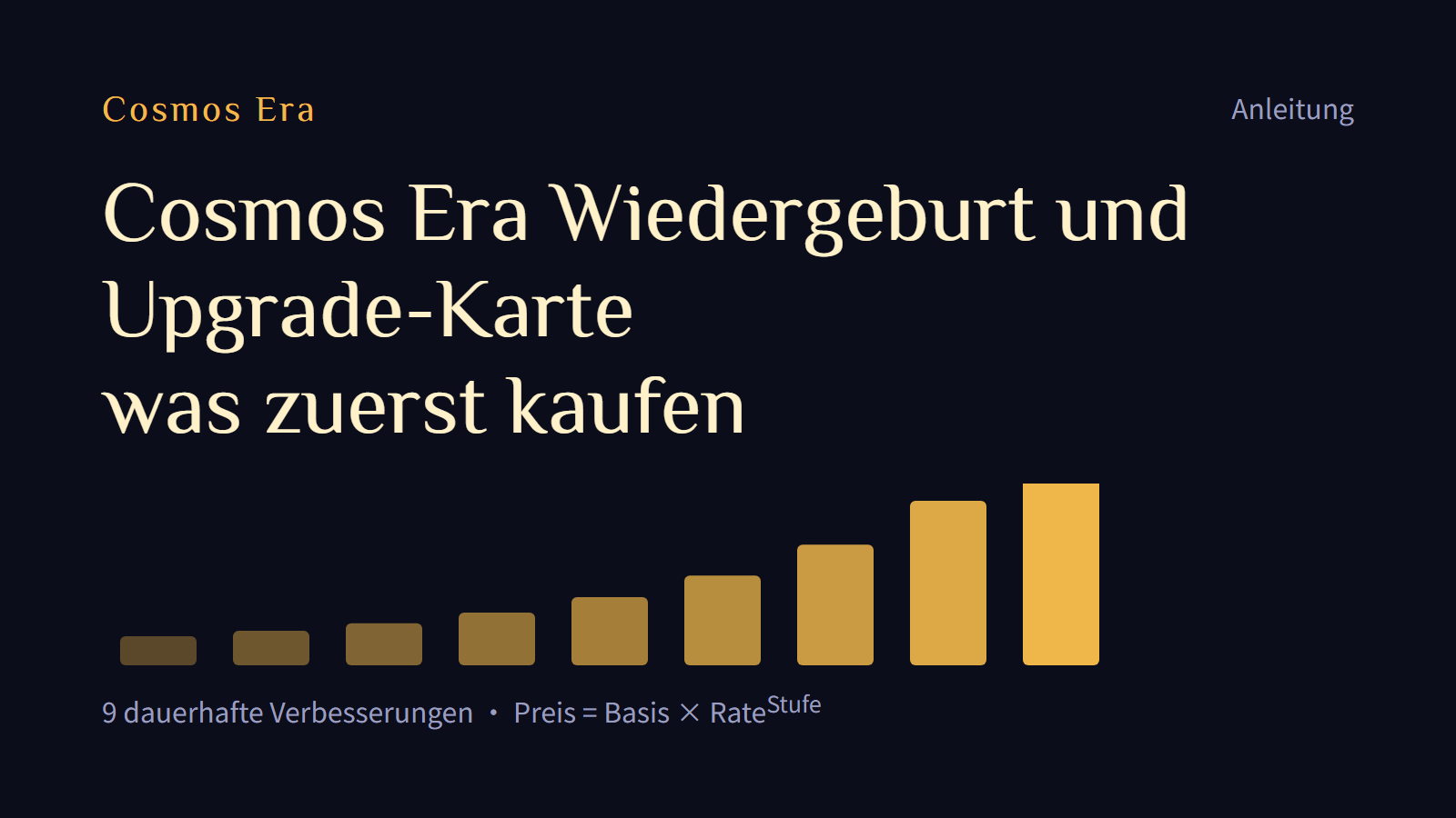 Cosmos Era Wiedergeburt und Upgrade-Karte: was zuerst kaufen Cosmos Era Wiedergeburt und Upgrade-Karte: was zuerst kaufen