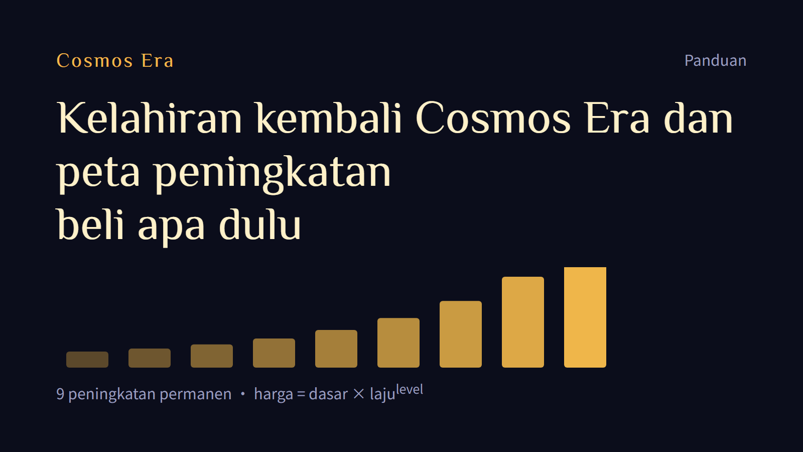 Kelahiran kembali Cosmos Era dan peta peningkatan: beli apa dulu Kelahiran kembali Cosmos Era dan peta peningkatan: beli apa dulu