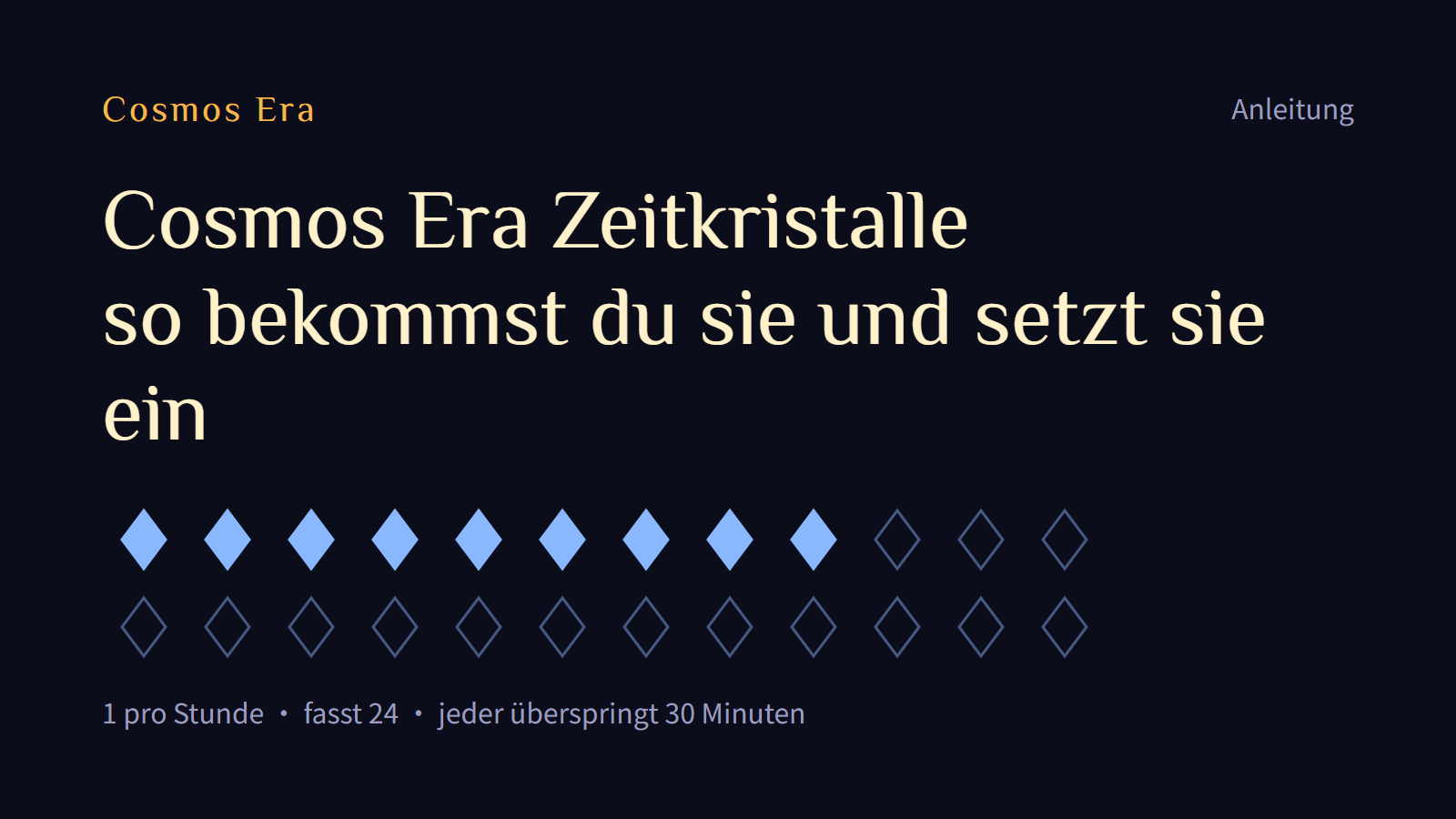 Cosmos Era Zeitkristalle: so bekommst du sie und setzt sie ein Cosmos Era Zeitkristalle: so bekommst du sie und setzt sie ein