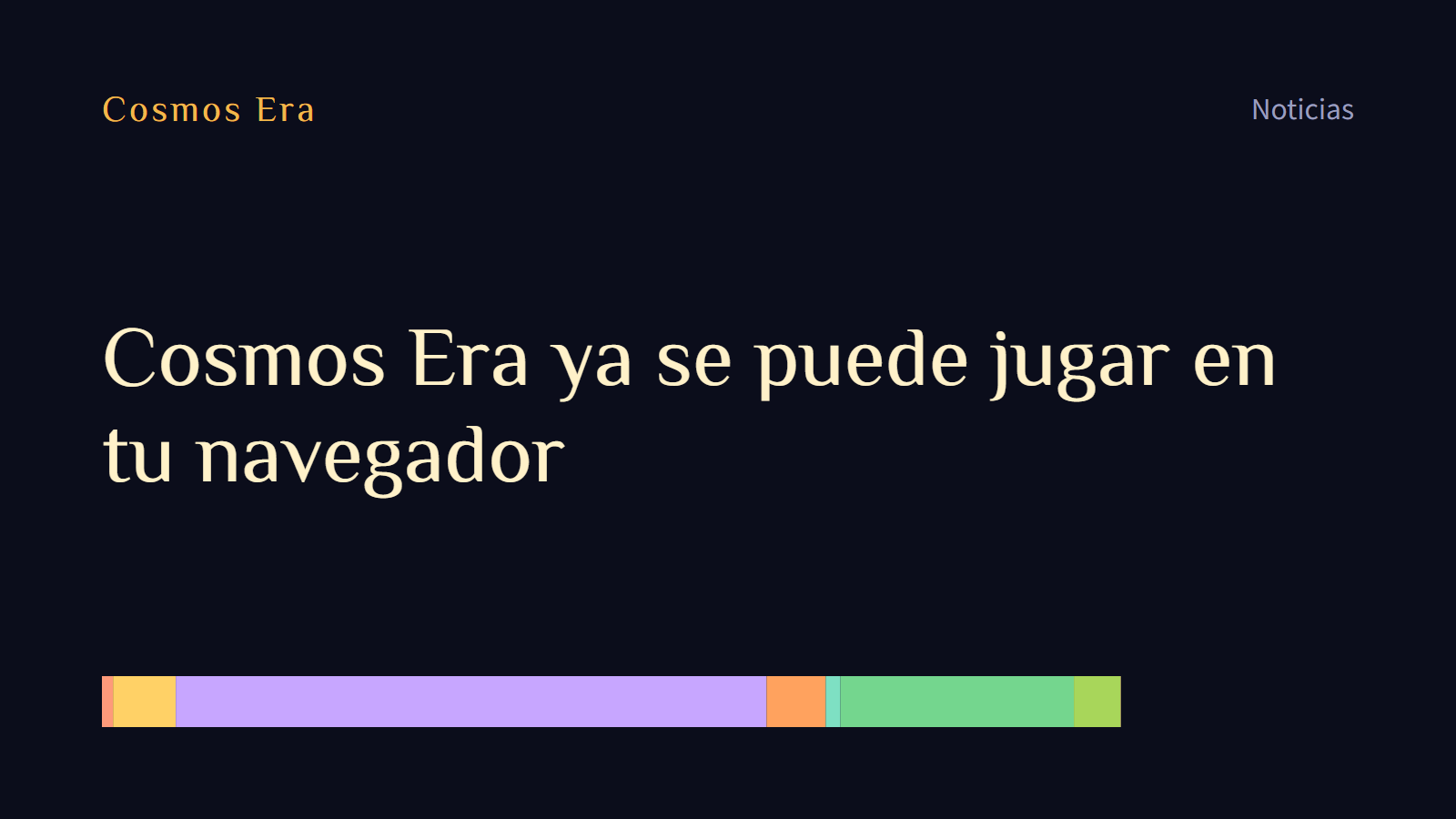 Cosmos Era ya se puede jugar en tu navegador Cosmos Era ya se puede jugar en tu navegador