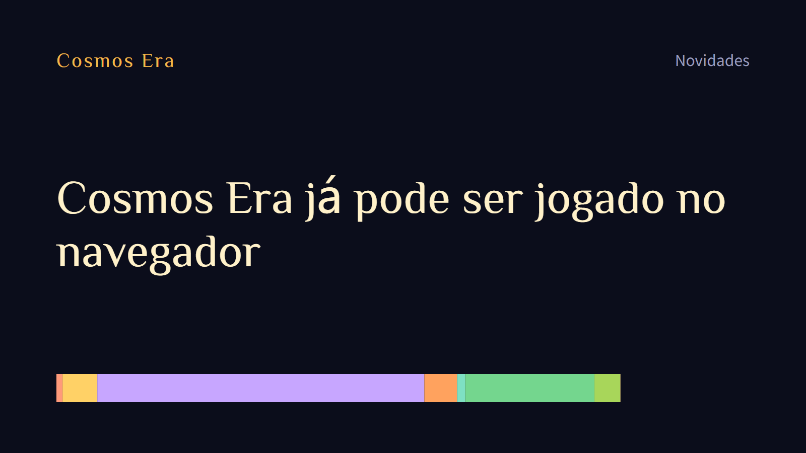Cosmos Era já pode ser jogado no navegador